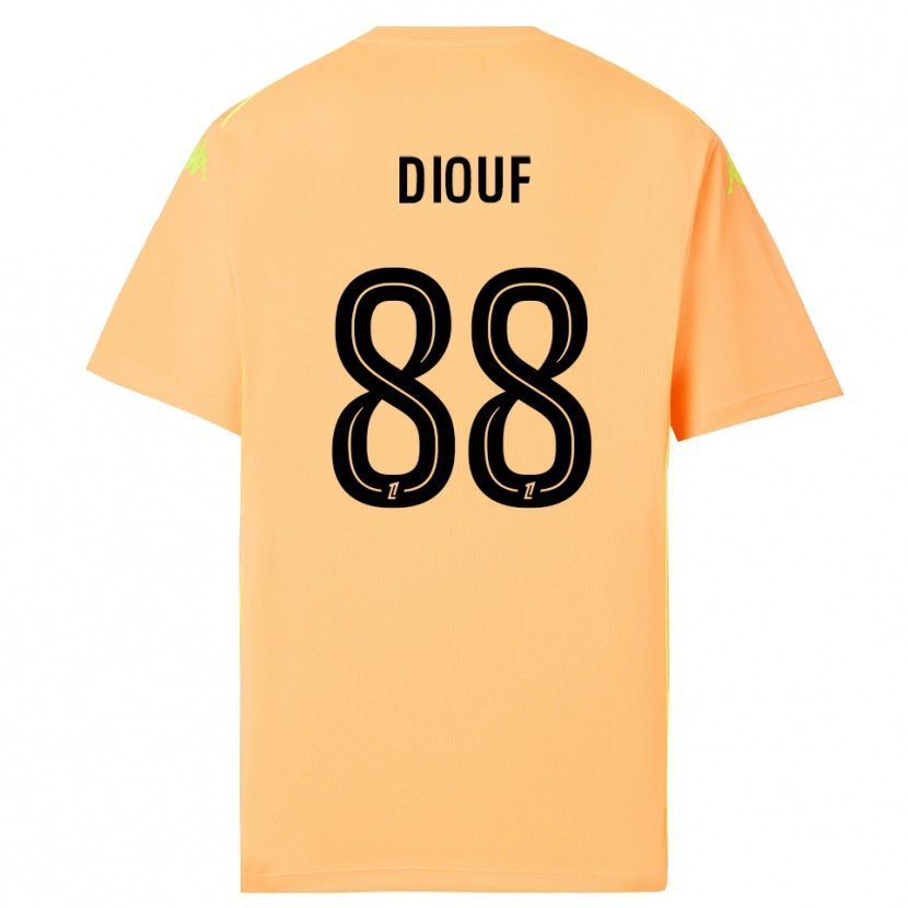 Danxen Barn Yehvann Diouf #88 Ljus Orange Svart Målvaktströja 2025/26 T-tröja