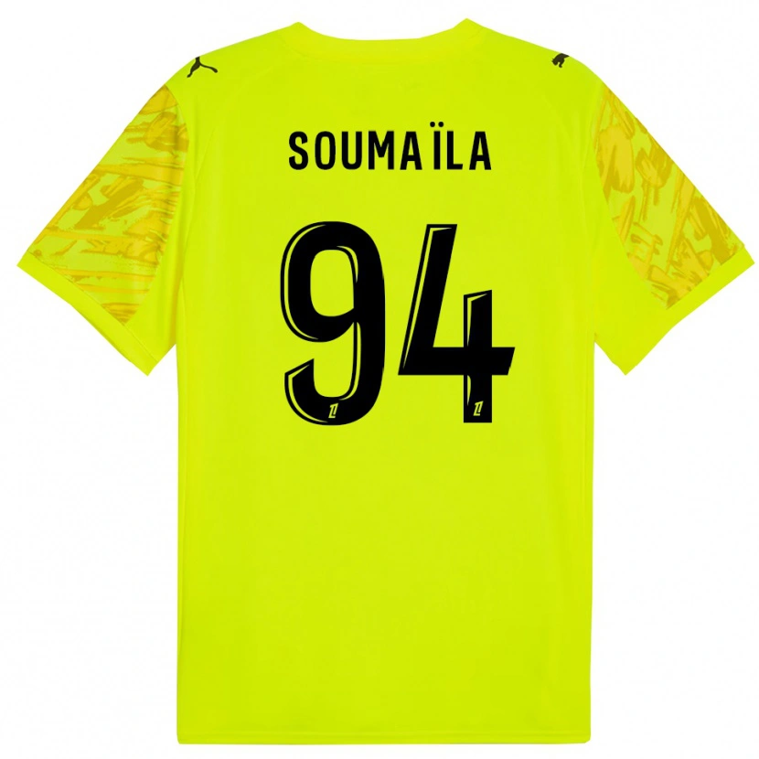 Danxen Barn Soumaïla Sylla #94 Fluorescerande Grön Gul Målvaktströja 2025/26 T-tröja