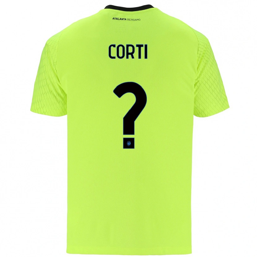 Danxen Barn Edoardo Corti #0 Gul Grön Röd Målvaktströja 2025/26 T-tröja