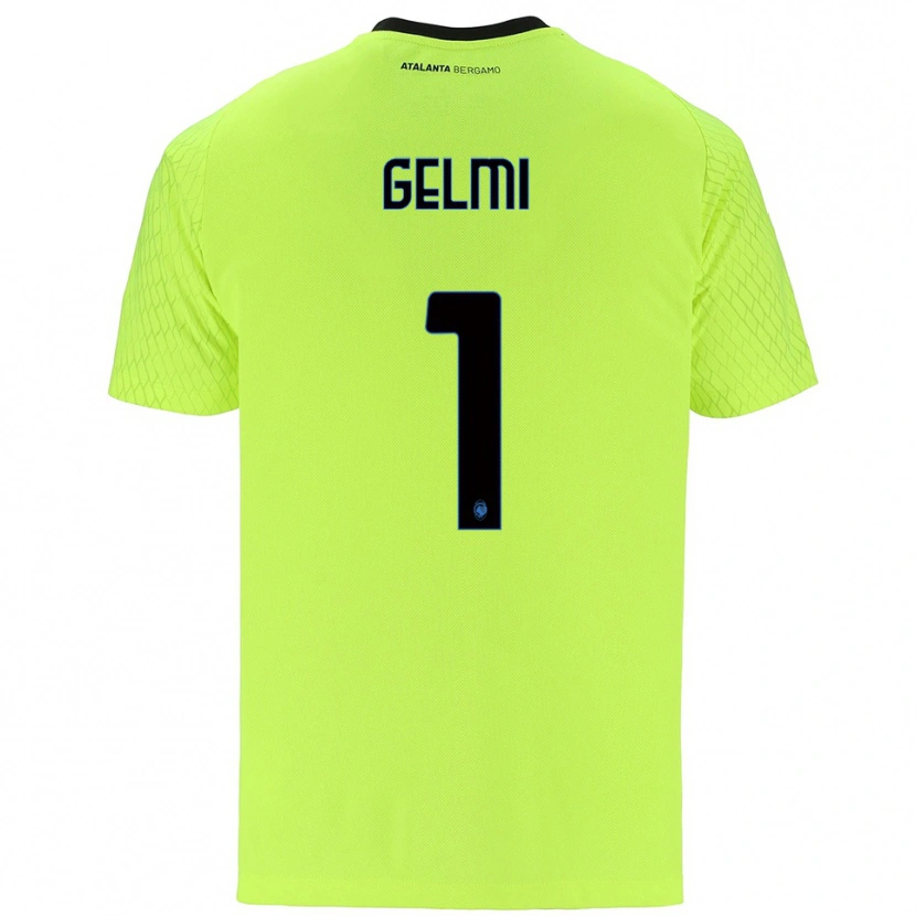 Danxen Barn Ludovico Gelmi #1 Gul Grön Röd Målvaktströja 2025/26 T-tröja