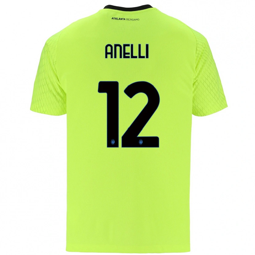 Danxen Barn Alessandro Anelli #12 Gul Grön Röd Målvaktströja 2025/26 T-tröja