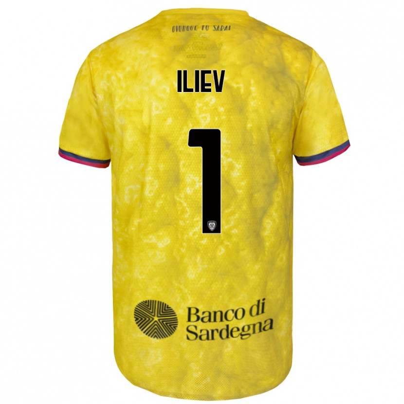 Danxen Barn Velizar-Iliya Iliev #1 Gul Svart Målvaktströja 2025/26 T-tröja