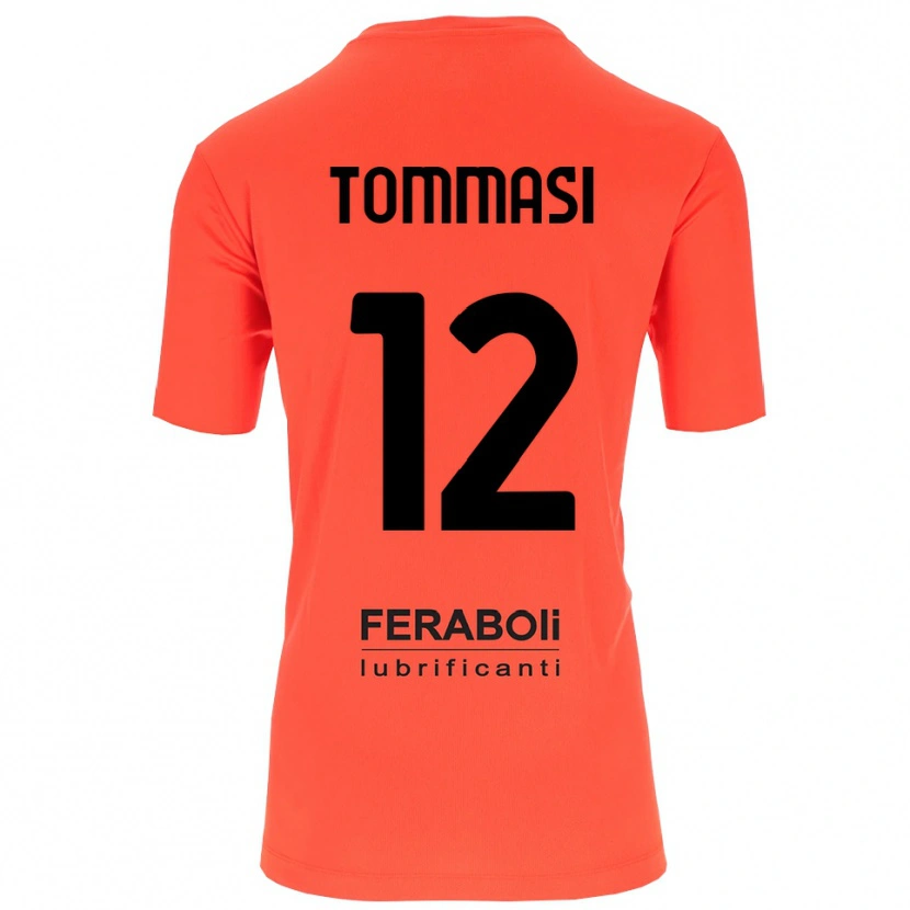Danxen Barn Francesco Tommasi #12 Orange Röd Svart Målvaktströja 2025/26 T-tröja