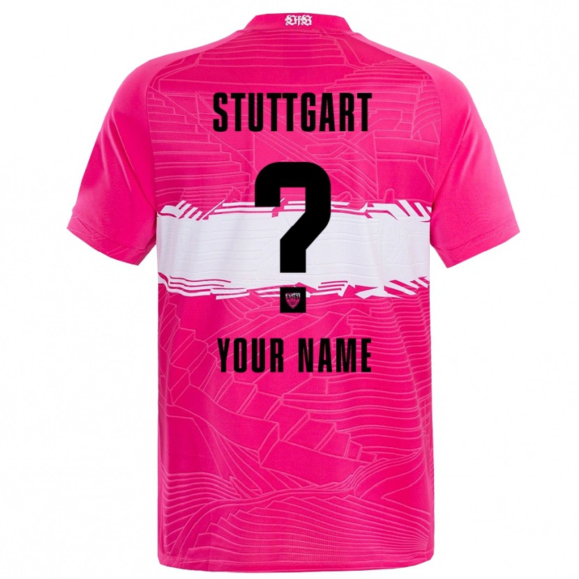 Danxen Barn VfB Stuttgart Djup Rosa Svart Målvaktströja 2025/26 T-tröja