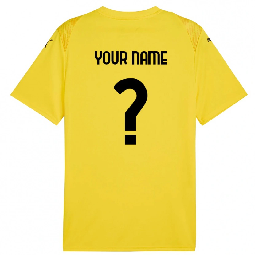 Danxen Barn US Salernitana 1919 Gul Svart Målvaktströja 2025/26 T-tröja