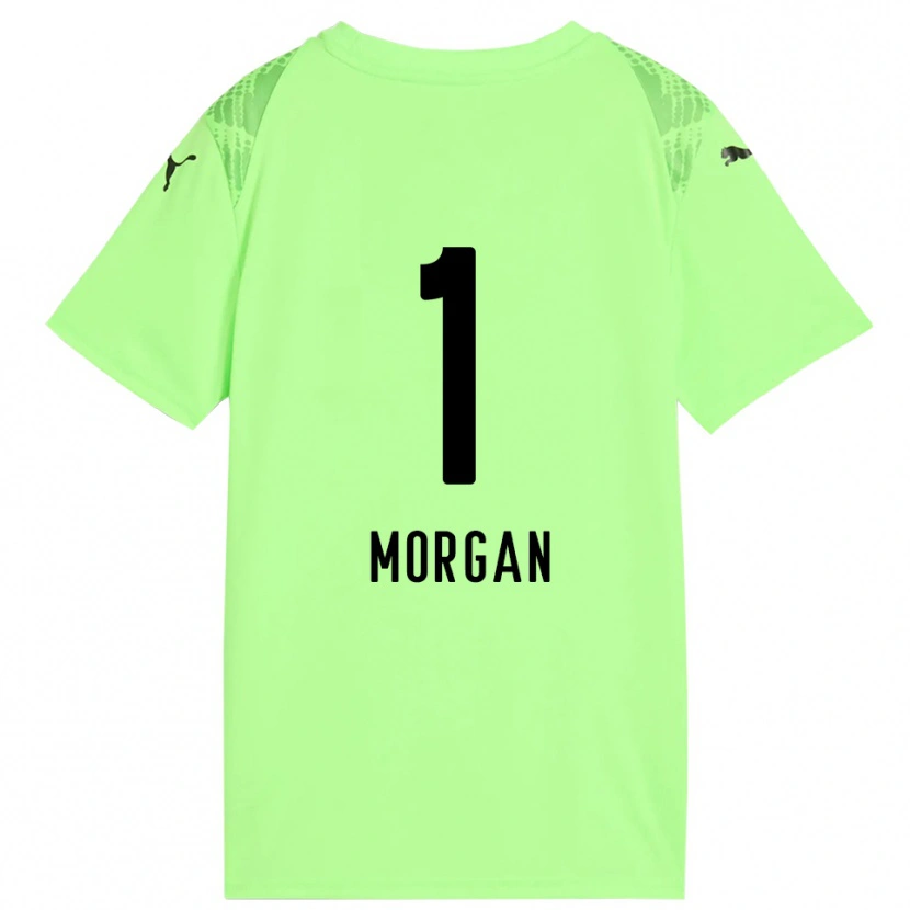 Danxen Barn Kevin Morgan #1 Ljusgrön Svart Målvaktströja 2025/26 T-tröja