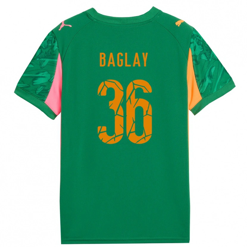 Danxen Barn Rostyslav Baglay #36 Grön Orange Rosa Målvaktströja 2025/26 T-tröja
