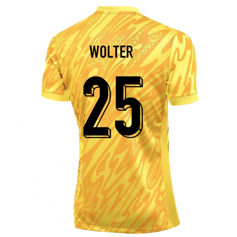 Danxen Barn Fynn Wolter #25 Gul Orange Målvaktströja 2025/26 T-tröja