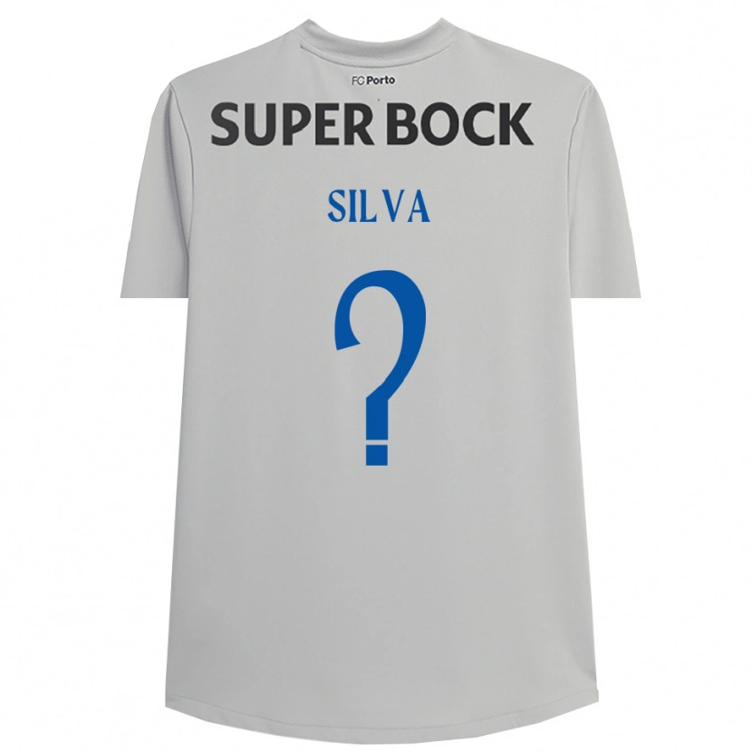 Danxen Barn Gonçalo Silva #0 Ljusgrå Svart Målvaktströja 2025/26 T-tröja