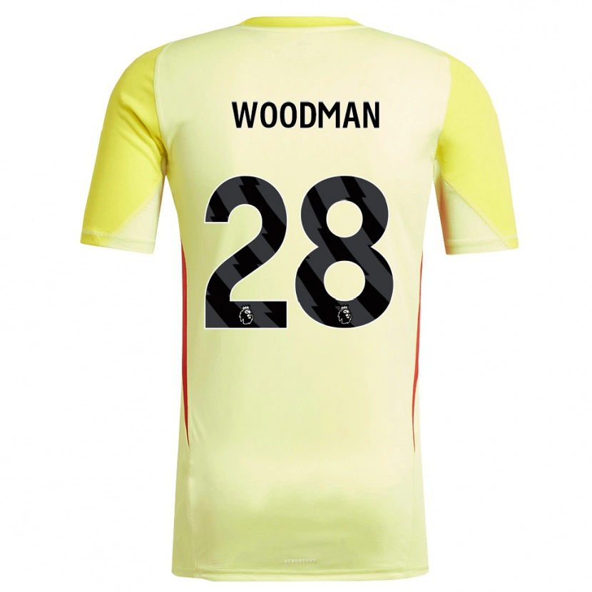 Danxen Barn Freddie Woodman #28 Gul Röd Målvaktströja 2025/26 T-tröja