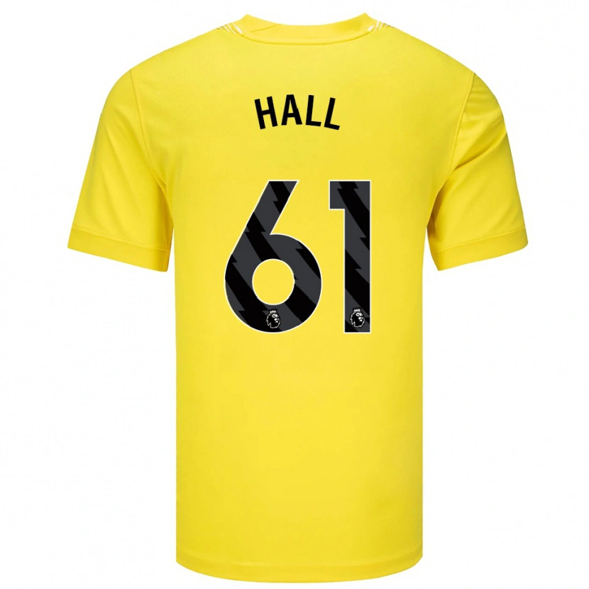 Danxen Barn Steven Hall #61 Gul Svart Målvaktströja 2025/26 T-tröja