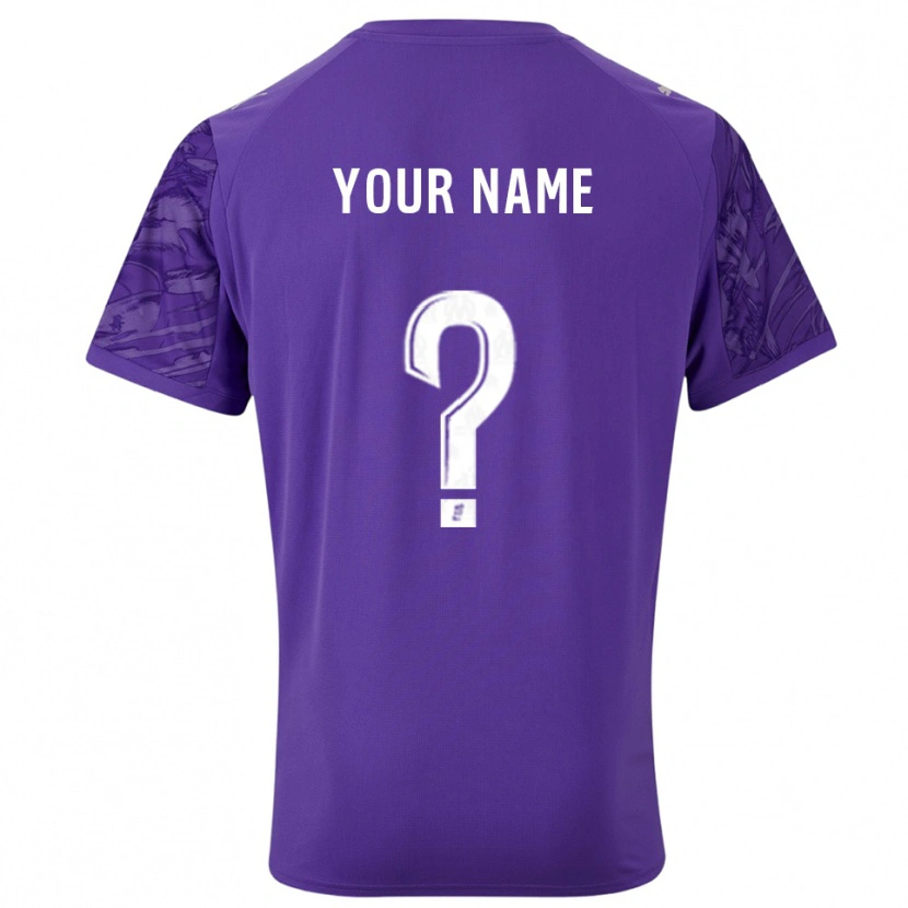 Danxen Barn Olympique Marseille Lila Vit Målvaktströja 2025/26 T-tröja