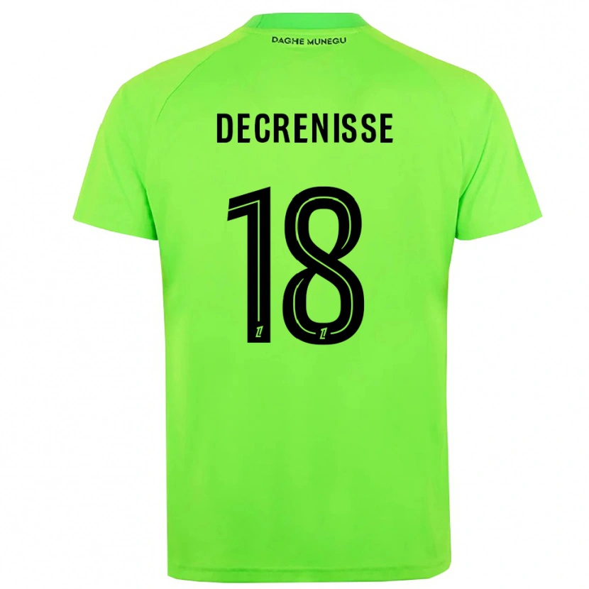Danxen Barn Axel Decrenisse #18 Grön Svart Målvaktströja 2025/26 T-tröja