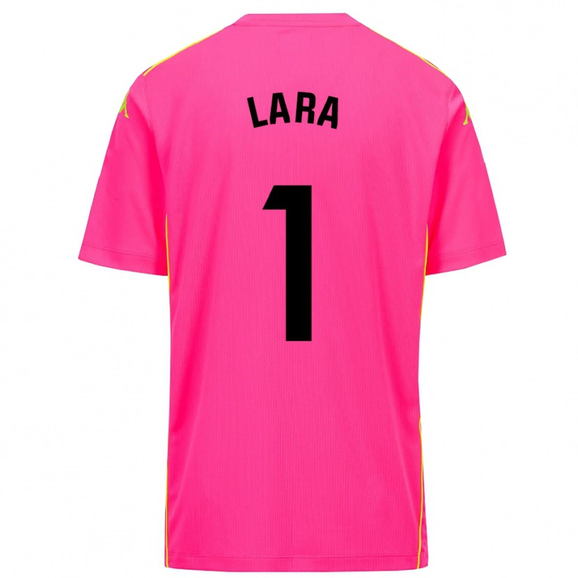 Danxen Barn Lara Lara De Las Heras Coello #1 Djup Rosa Svart Målvaktströja 2025/26 T-tröja