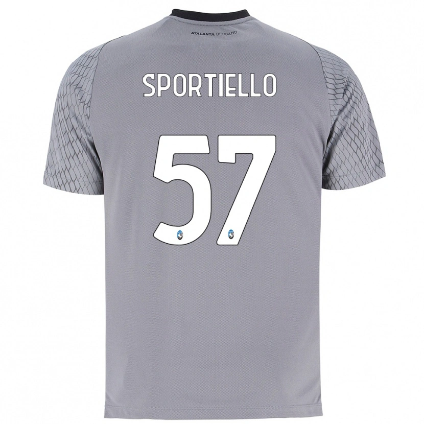 Danxen Barn Marco Sportiello #57 Grå Blå Röd Målvaktströja 2025/26 T-tröja