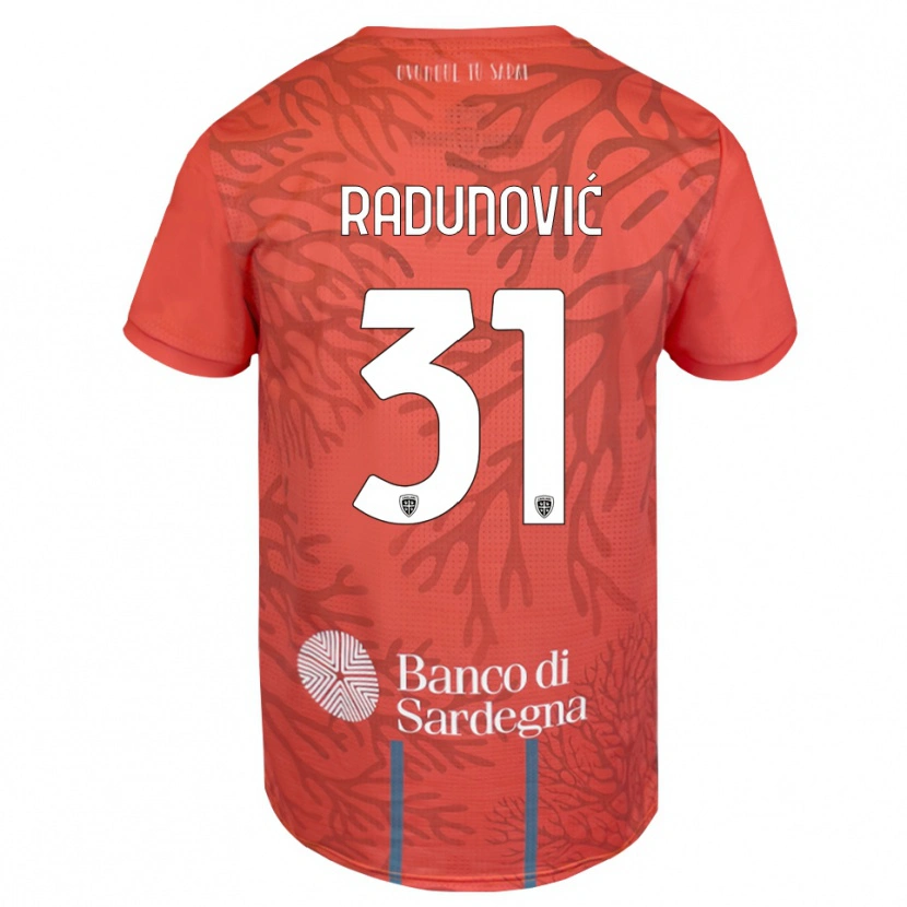 Danxen Barn Boris Radunović #31 Orange Röd Vit Målvaktströja 2025/26 T-tröja