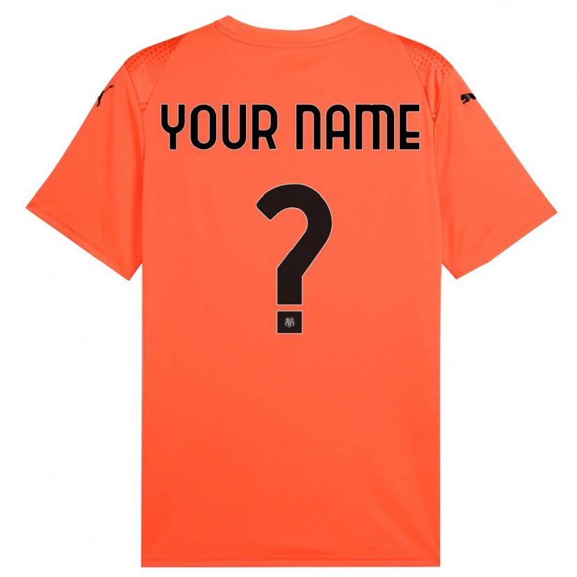 Danxen Barn US Sassuolo Orange Svart Målvaktströja 2025/26 T-tröja