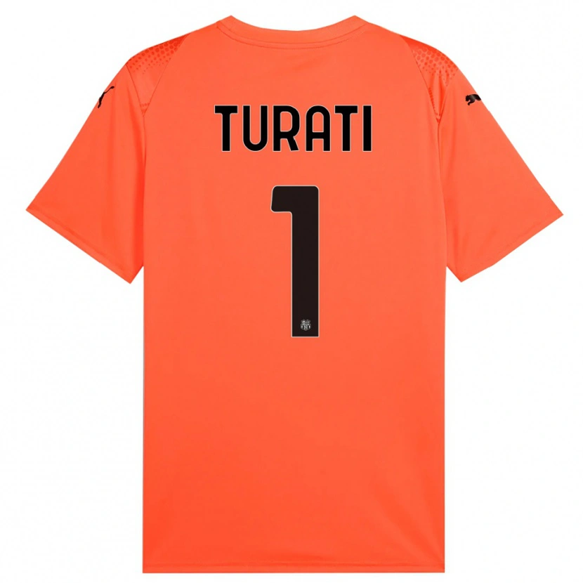 Danxen Barn Stefano Turati #1 Orange Svart Målvaktströja 2025/26 T-tröja