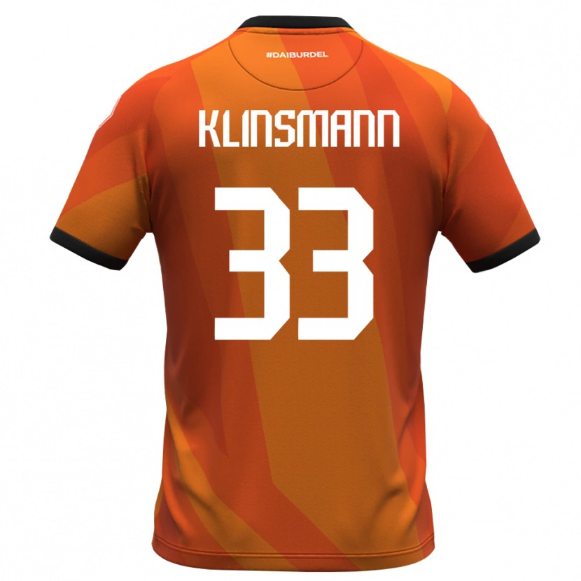 Danxen Barn Jonathan Klinsmann #33 Korall Vit Svart Målvaktströja 2025/26 T-tröja