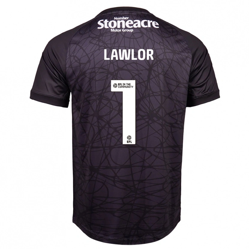 Danxen Barn Ian Lawlor #1 Svart Vit Målvaktströja 2025/26 T-tröja