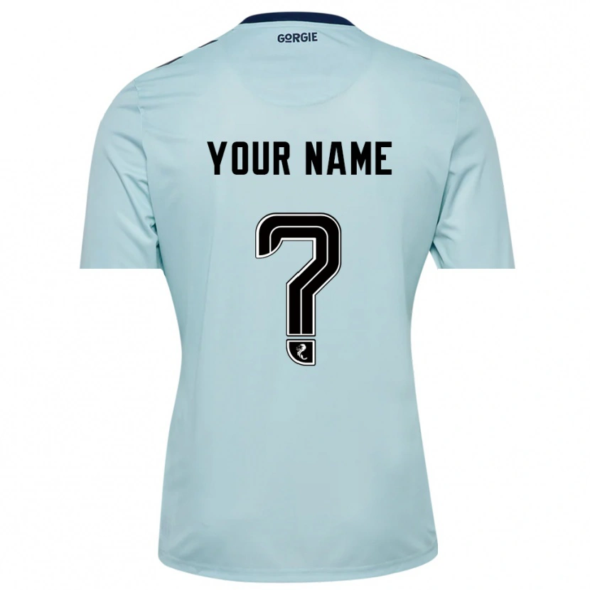 Danxen Barn Heart of Midlothian Ljusblå Svart Målvaktströja 2025/26 T-tröja