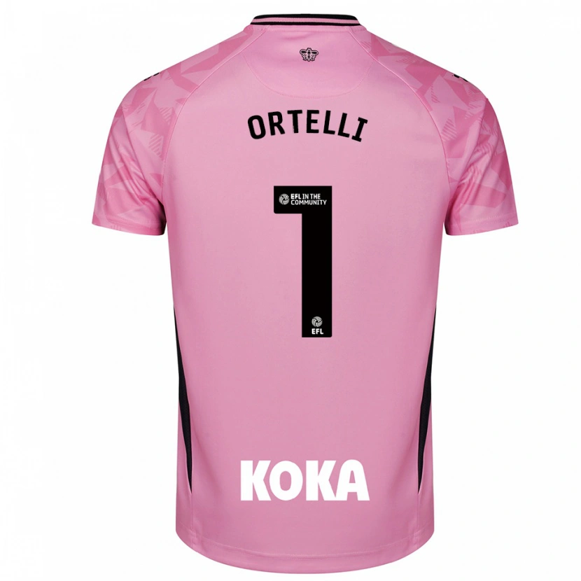 Danxen Barn Gabriel Ortelli #1 Ljus Rosa Svart Målvaktströja 2025/26 T-tröja