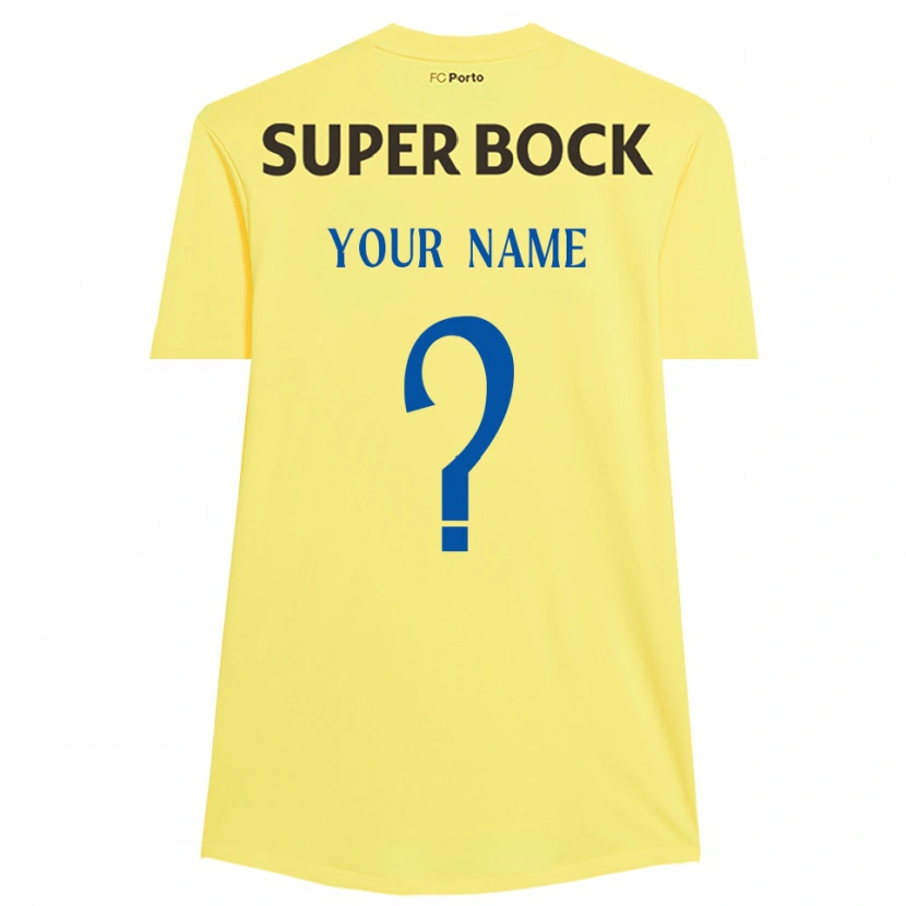 Danxen Barn FC Porto Ljusgul Svart Målvaktströja 2025/26 T-tröja