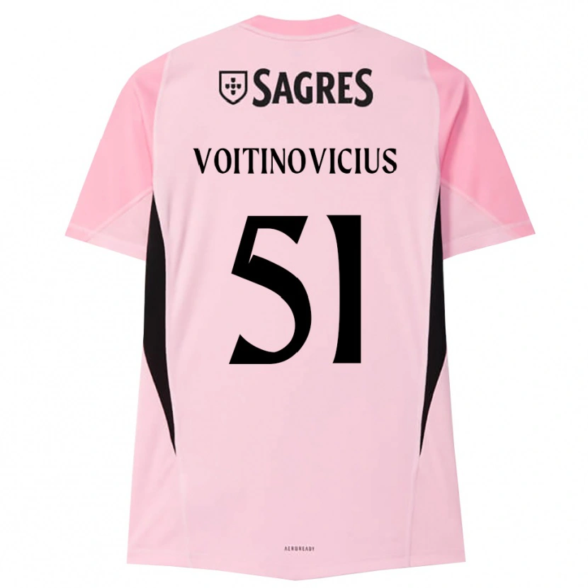 Danxen Barn Arnas Voitinovičius #51 Rosa Svart Målvaktströja 2025/26 T-tröja