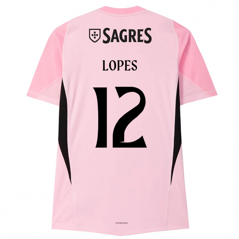 Danxen Barn Leonardo Lopes #12 Rosa Svart Målvaktströja 2025/26 T-tröja