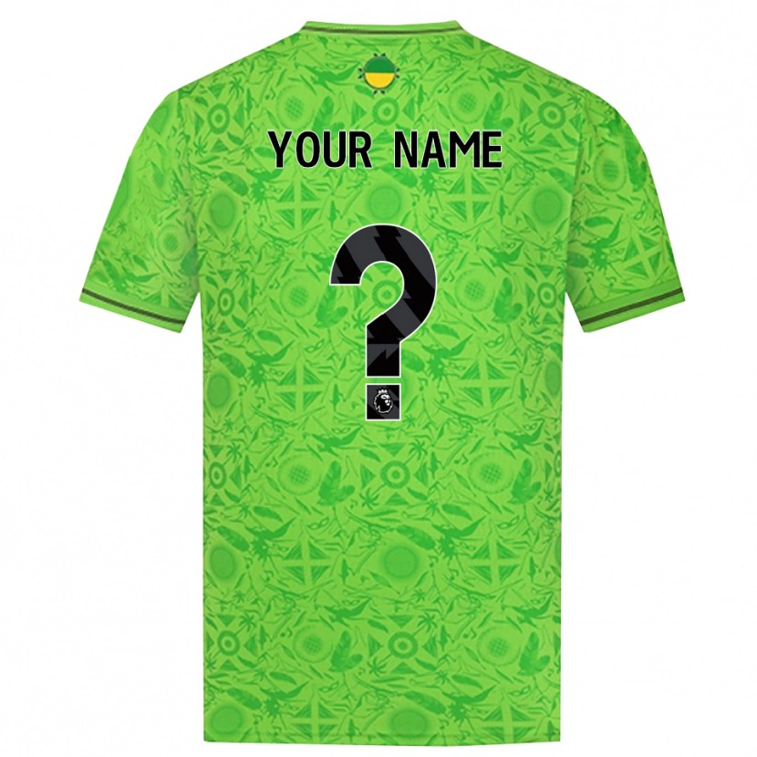 Danxen Barn Wolverhampton Wanderers Grön Svart Målvaktströja 2025/26 T-tröja