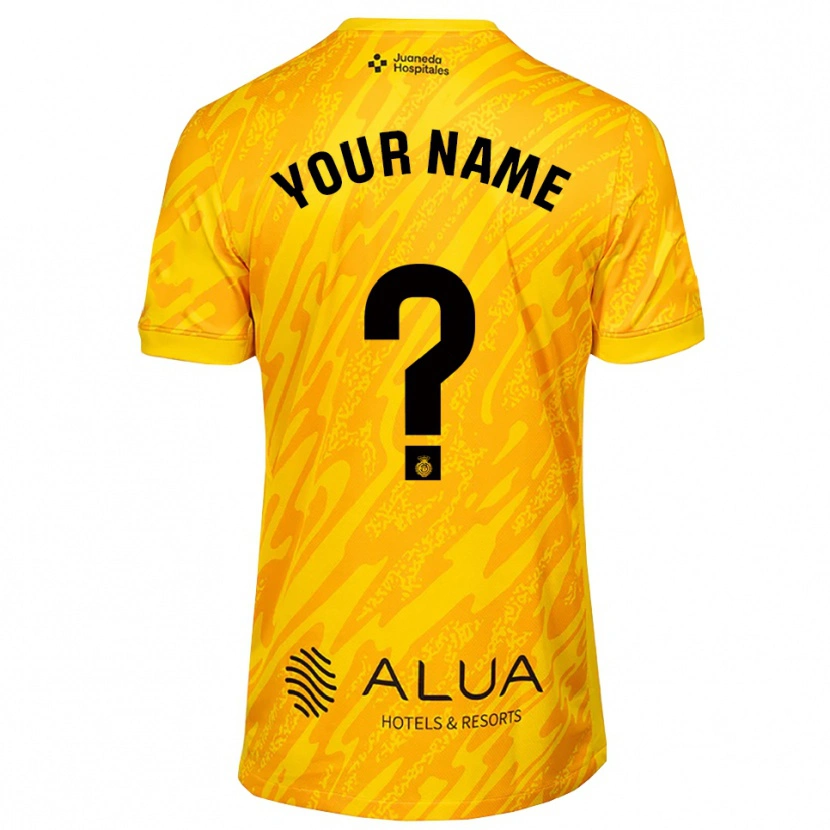 Danxen Barn RCD Mallorca Orange Svart Målvaktströja 2025/26 T-tröja