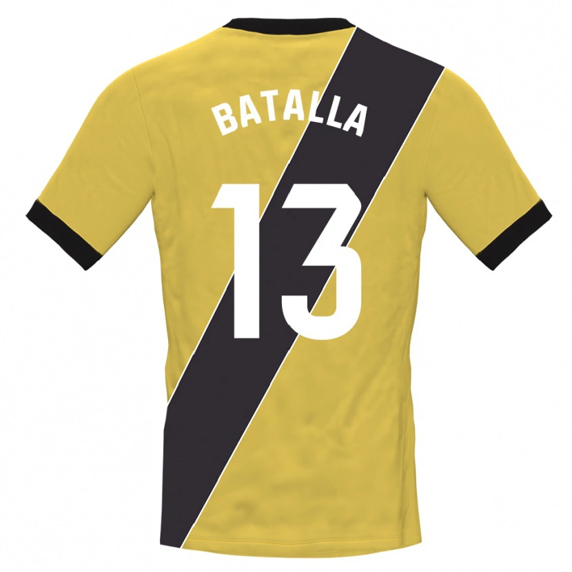 Danxen Barn Augusto Batalla #13 Gul Svart Målvaktströja 2025/26 T-tröja