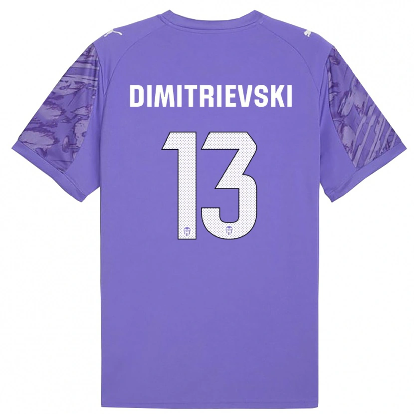 Danxen Barn Stole Dimitrievski #13 Lila Vit Målvaktströja 2025/26 T-tröja