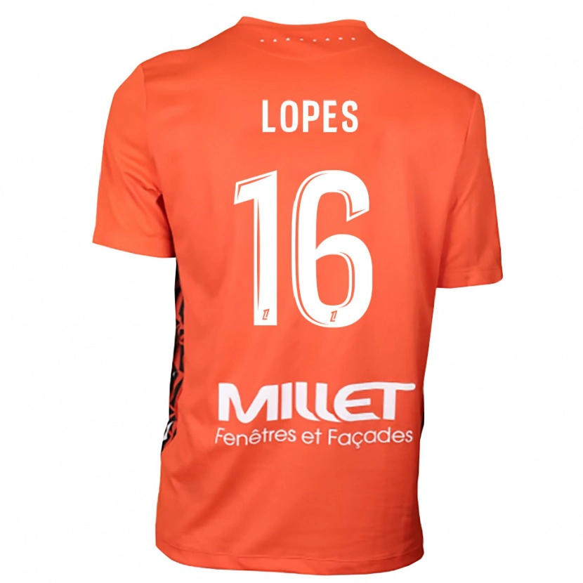 Danxen Barn Anthony Lopes #16 Orange Vit Målvaktströja 2025/26 T-tröja