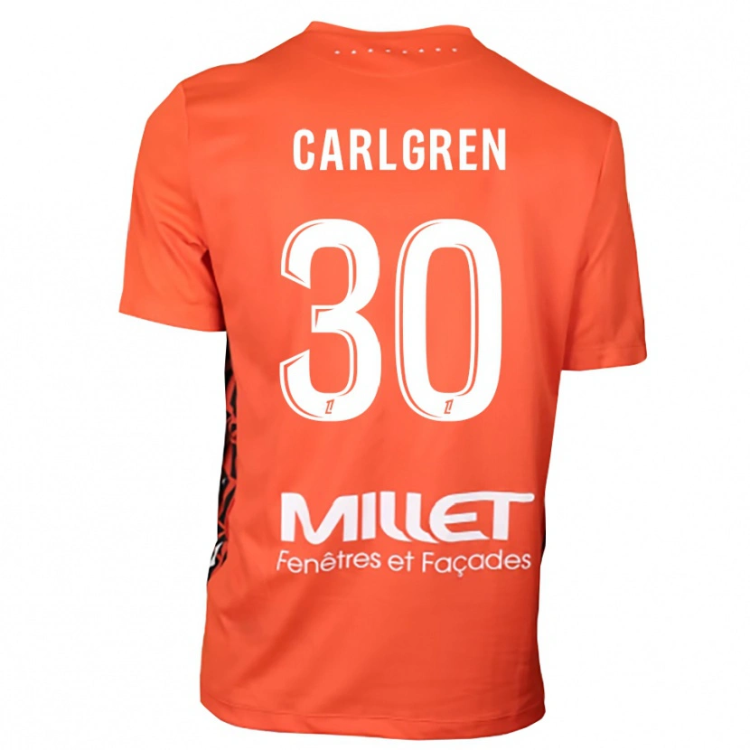 Danxen Barn Patrik Carlgren #30 Orange Vit Målvaktströja 2025/26 T-tröja