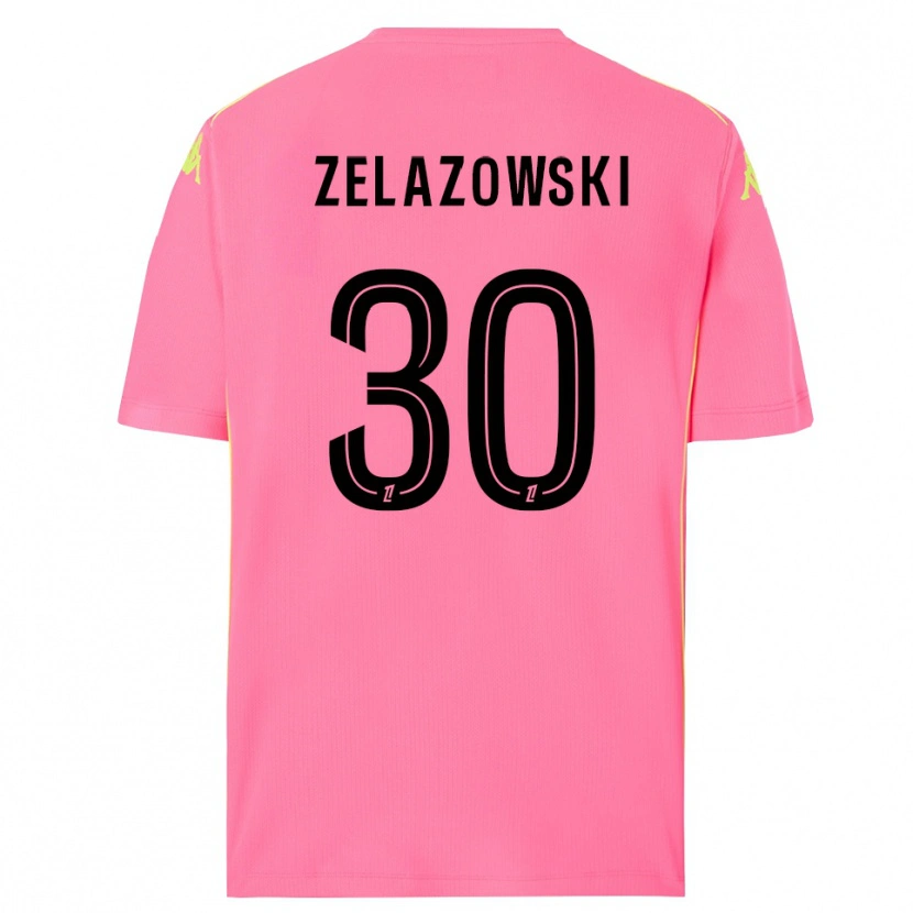 Danxen Barn Bartosz Zelazowski #30 Hot Pink Svart Målvaktströja 2025/26 T-tröja