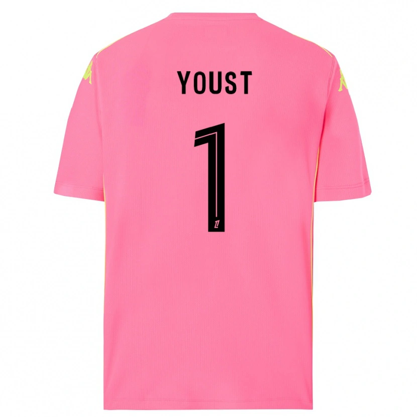 Danxen Barn Matys Youst #1 Hot Pink Svart Målvaktströja 2025/26 T-tröja