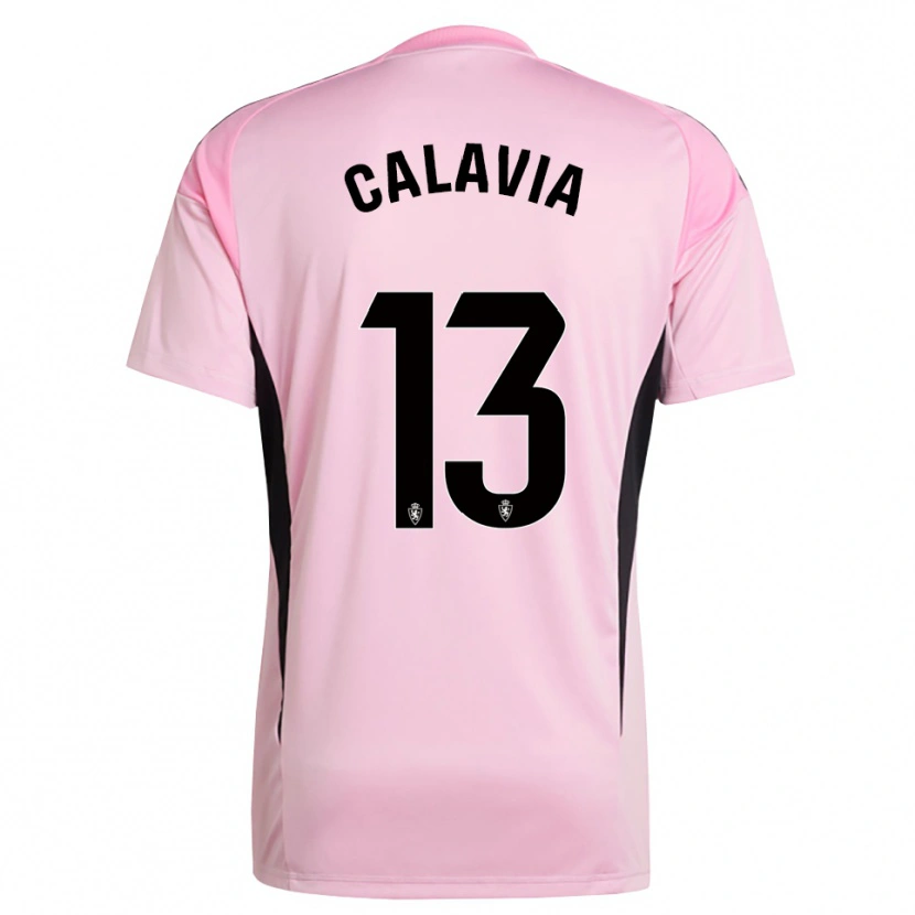 Danxen Barn Carlos Calavia #13 Ljus Rosa Svart Målvaktströja 2025/26 T-tröja