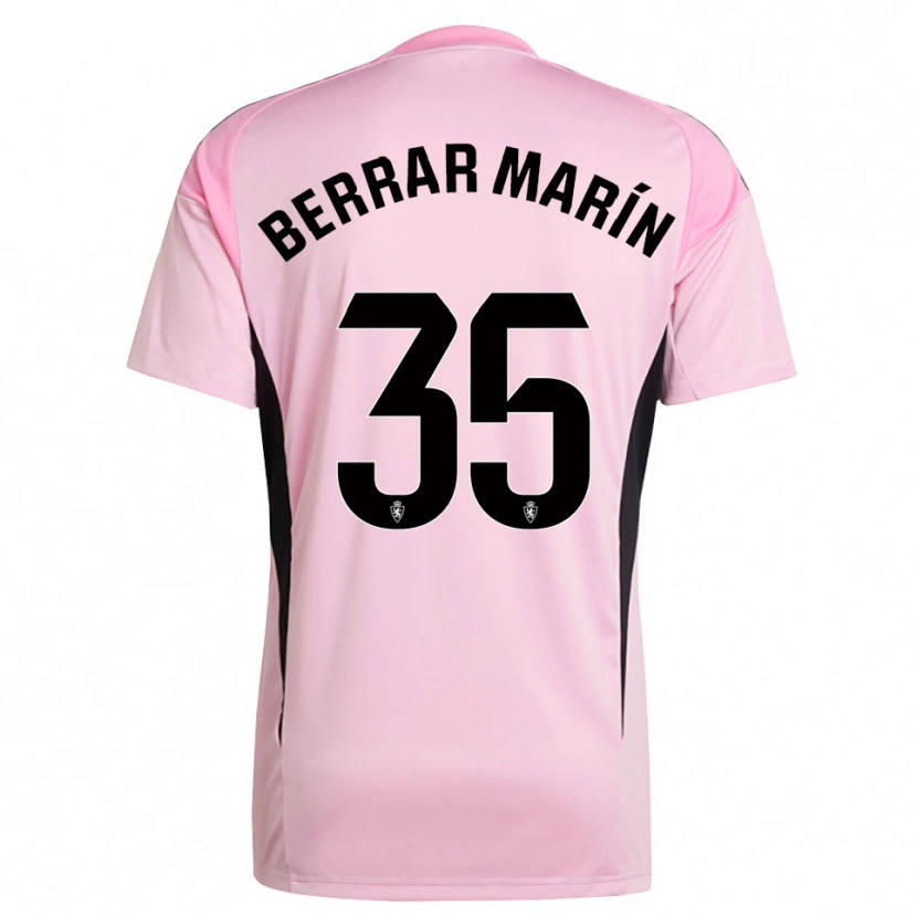 Danxen Barn Sergio Berrar #35 Ljus Rosa Svart Målvaktströja 2025/26 T-tröja