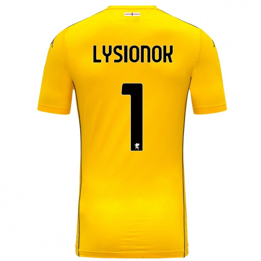 Danxen Barn Ernestas Lysionok #1 Mörk Gul Svart Målvaktströja 2025/26 T-tröja
