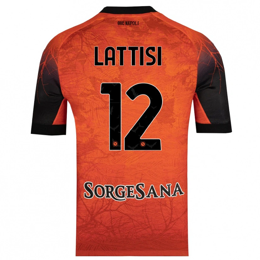 Danxen Barn Francesco Lattisi #12 Orange Röd Svart Målvaktströja 2025/26 T-tröja