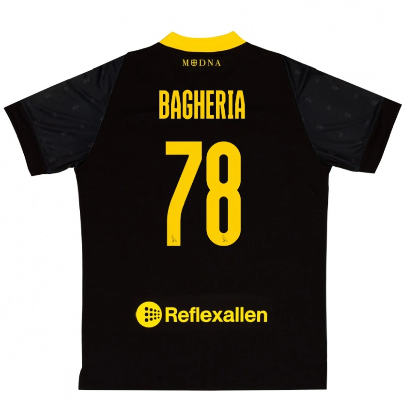 Danxen Barn Fabrizio Bagheria #78 Svart Gul Målvaktströja 2025/26 T-tröja