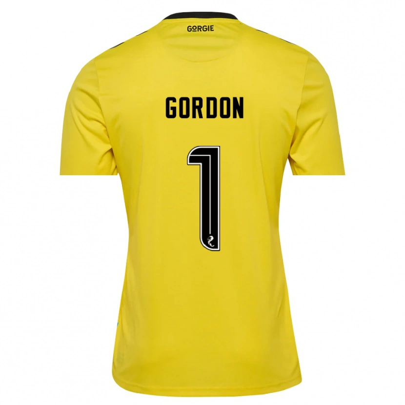 Danxen Män Craig Gordon #1 Gul Röd Svart Målvaktströja 2025/26 T-tröja