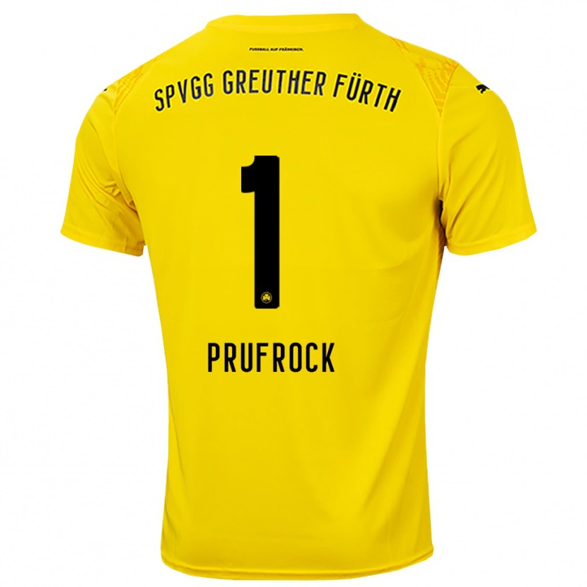 Danxen Män Silas Prüfrock #1 Gul Svart Målvaktströja 2025/26 T-tröja