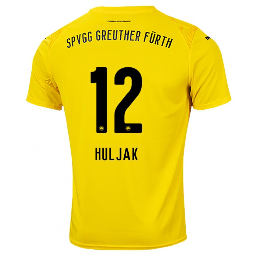 Danxen Män Dominik Huljak #12 Gul Svart Målvaktströja 2025/26 T-tröja