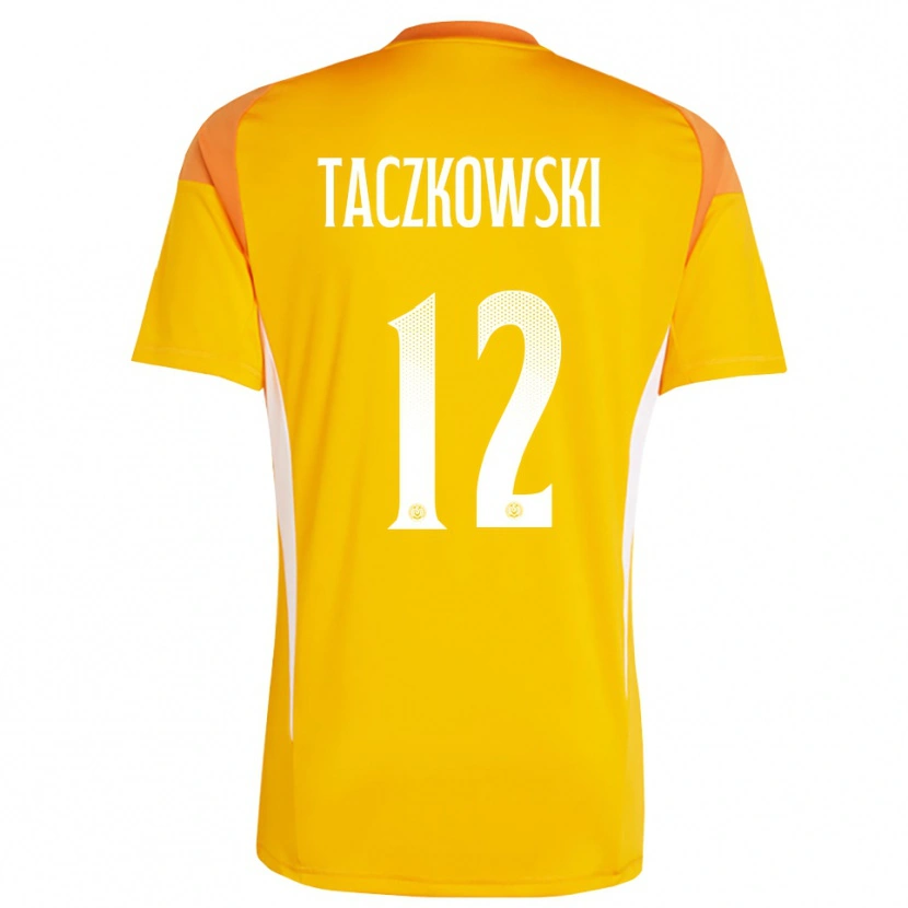 Danxen Män Simon Taczkowski #12 Orange Vit Målvaktströja 2025/26 T-tröja