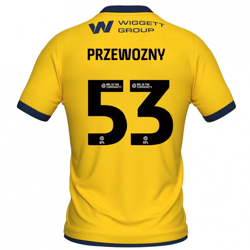 Danxen Män Jakub Przewozny #53 Gul Svart Målvaktströja 2025/26 T-tröja