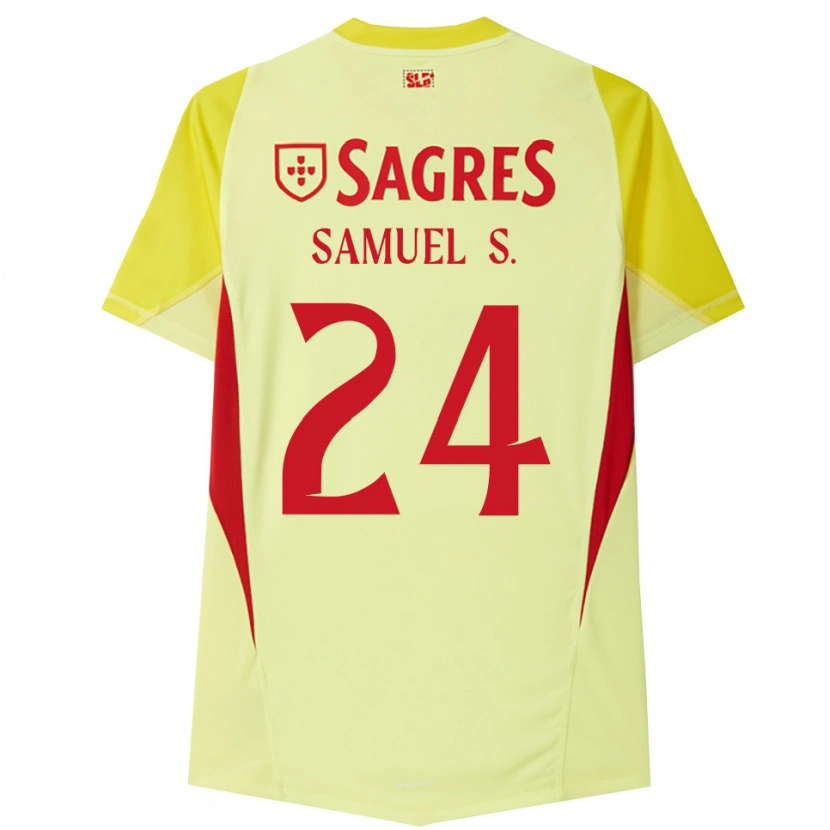 Danxen Män Samuel Soares #24 Gul Röd Målvaktströja 2025/26 T-tröja