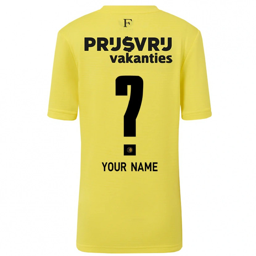 Danxen Män Feyenoord Gul Svart Målvaktströja 2025/26 T-tröja