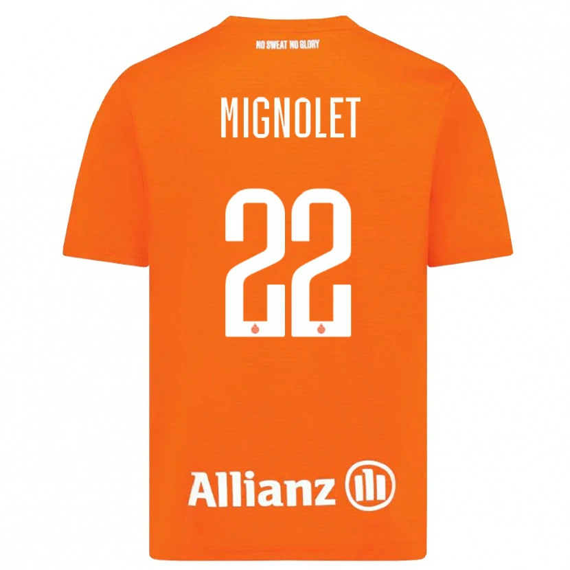 Danxen Män Simon Mignolet #22 Orange Vit Målvaktströja 2025/26 T-tröja